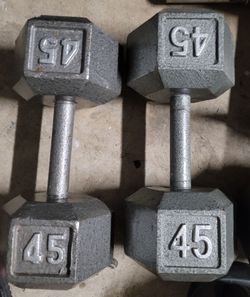 45 pounds dumbbells