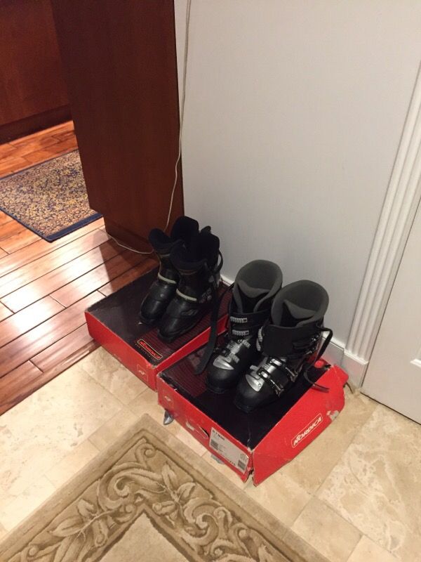 Salomon and Nordica ski boots. Size 11.5 and 9