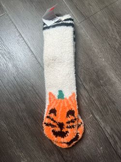 Pumpkin cat cozy soft socks