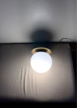 New Globe Wall or Ceiling Lamp with Gold Base, 💡 Included ( Hardwired/ Only One )