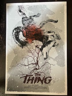 John Carpenter Signed The Thing 24x36 Screen Print LE 16/70 Autographed Horror Poster