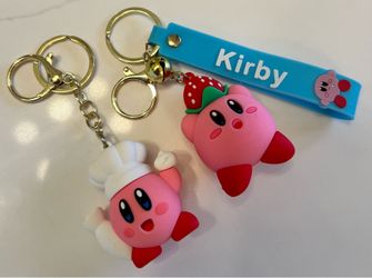 Chef Kirby X Strawberry Kirby Keychains