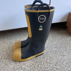 Airboss Defense Rubber Firefighter Boots Steel Toe