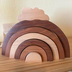 Wooden rainbow puzzle