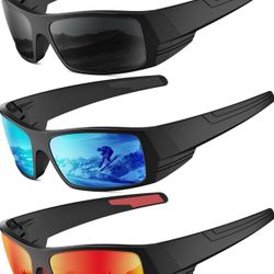 Sports Sunglasses-Men Polarized Mens-Sunglasses: Wrap Around Sun Glasses for Cycling Fishing with UV400 Protection