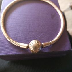 Pandora 7 Inch Rose Gold Plated Bracelet 