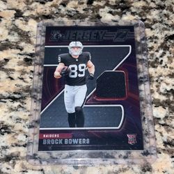 Las Vegas Raiders Brock Bowers Z-Jersey Patch Rookie Card  Panini Zenith New 
