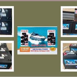 Nuevas baterías de botes con precios especiales y garantía de 1 año