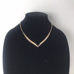 Silver 925 vintage three gold tone plated necklace