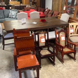 Table and chairs, 1199, bench 199