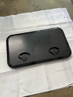 24"x14" ABS Boat Deck Access Hatch with Lid, Black