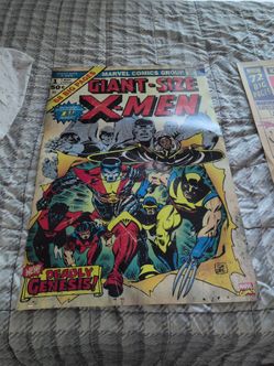 Marvel Comics "Giant-Size X-Men #1" Vintage Comic Cover Poster