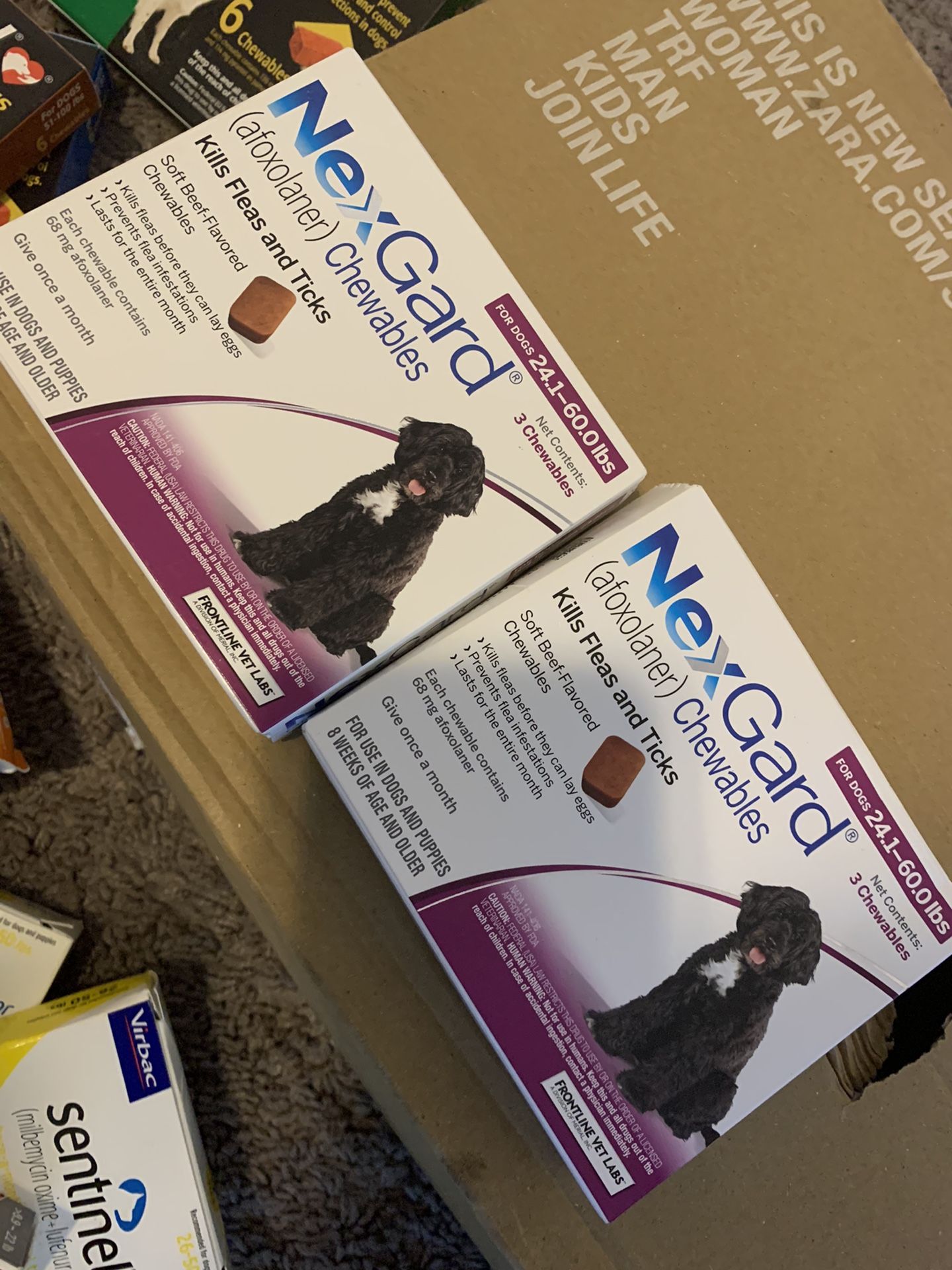 Veterinary Brand dog flea/tick/Heartworm Meds