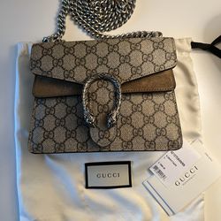 Gucci GG Supreme Dionysus Mini Wallet on Chain Crossbody Shoulder Bag Handbag
