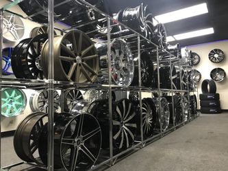 New rims and tires mounted and balance and alignment free finance available zero Down 😍 no credit needed 💯 days same cash 💵