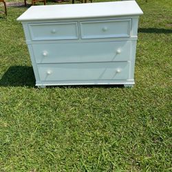 White wooden dresser