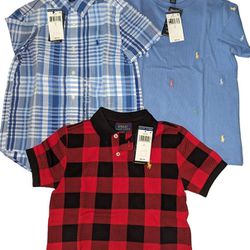 New Boy's Polo Size 6 Short Sleeve Shirts Set
