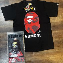 Black And Red Bape Shirt 