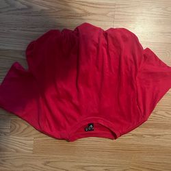 Josquim Red Solid Crew Neck Short Sleeve Knit Pullover T-Shirt Womens M