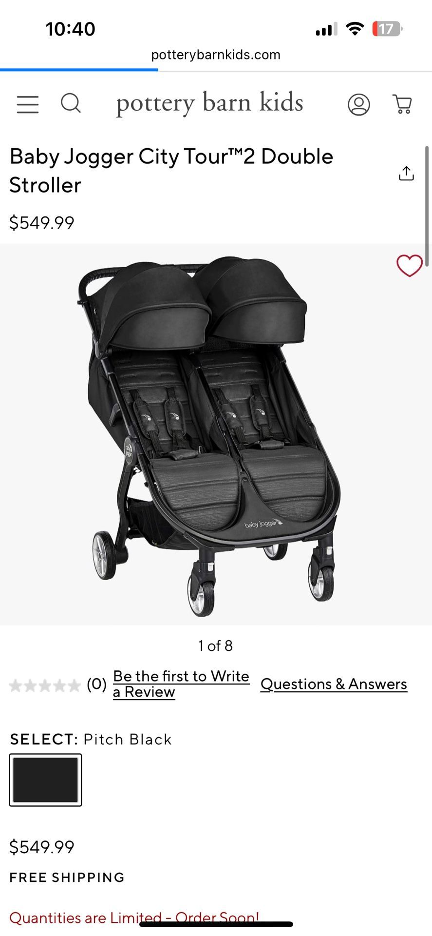 City Mini Baby Jogger Double Stroller