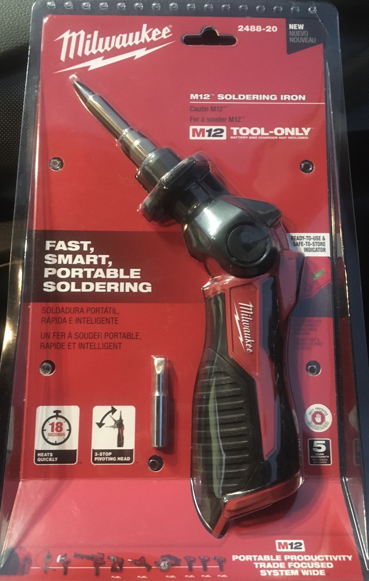 Milwaukee M12 12-Volt Lithium-Ion Cordless Soldering Iron (Tool-Only)