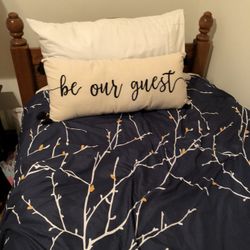 Twin Bed Frame With Mattress & Box Spring