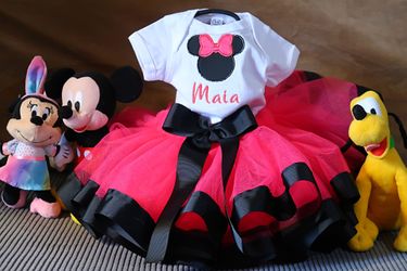 Minnie Mouse Birthday Tutu Outfit Custom made