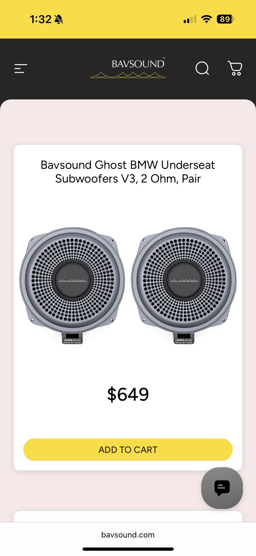 Bavsound under seat subs