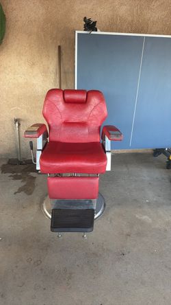 Red Leather Barber Chair