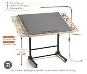 Table Brand new in the box Drawing Table or Puzzle Table brand new foldable