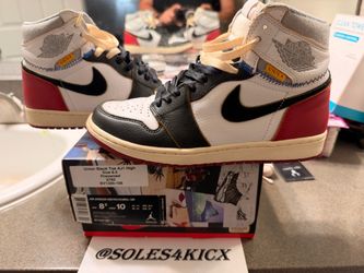Union LA x Air Jordan 1 High OG "Black Toes" size 8.5