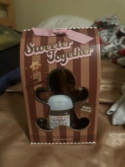Warm vanilla gift set- bath and body works