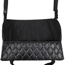 Car Net Pocket Handbag Holder,Purse Holder for Cars Between Seats,Car Purse holder,Leather Handbag Holder For Car Front Seat,Barrier For Backseat Pets