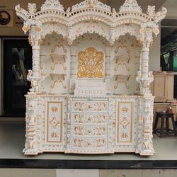 Traditional Standalone Mandir/Temple with Storage – 7 ft Tall
