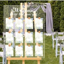 Wedding Seating Chart Display Board, 24x18 Inch Acrylic Table Seat Charts for Wedding Reception
