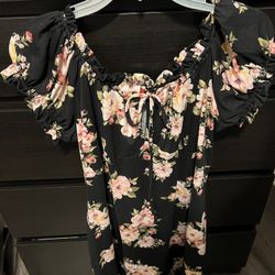 Floral Off Shoulder Dress