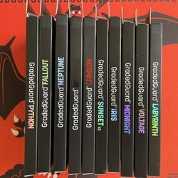 Graded Guard Limited Edition PSA Case Protectors VOLTAGE LABYRINTH SUNSET PYTHON MIDNIGHT FALLOUT NEPTUNE IRIS CRIMSON OBSIDIAN Gradedguard