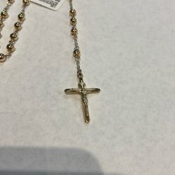 14k Yellow Gold Rosary #108513-1