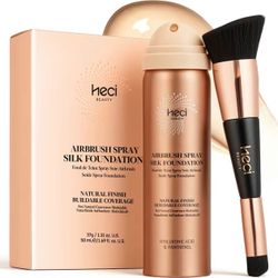 HECI BEAUTY Magic Minerals AirBrush Foundation Makeup - Nanoscale Powder, Gentle Moisturizer, Soft Skin Blur, Translucent Finish, Silky Airbrush Spray