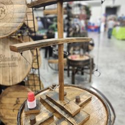Super Fun 4-Player Whiskey Barrel Ring Toss Game Set 