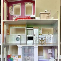 Rainbow High Doll House – 3-Story Wood DollHouse