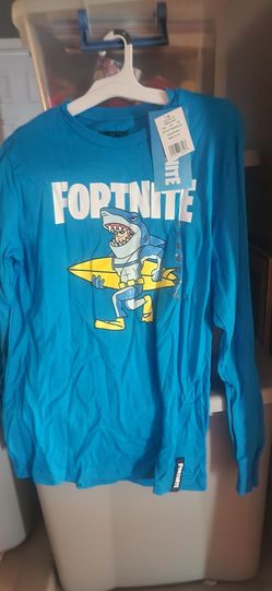 Blue Fortnite long sleeve shirt for boys