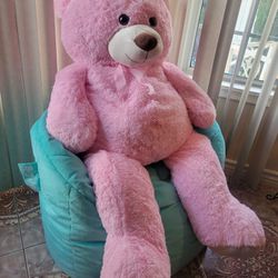 Giant Teddy Bear Stuffed Animal 4 Feet, 51in Big Pink Teddy Bear
