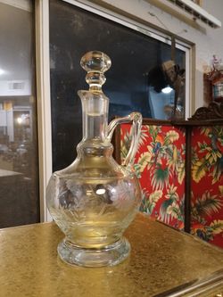 Crystal cut glass decanter