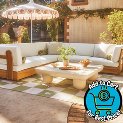 Lulu and Georgia Clouded Square Coffee Table by Sarah Sherman Samuel