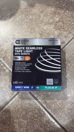 White seamless tape light with remote