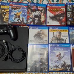 PS4 Slim 1TB w/ Controller & 13 Games