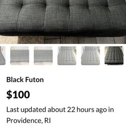 3 Way Black Metal Futon 