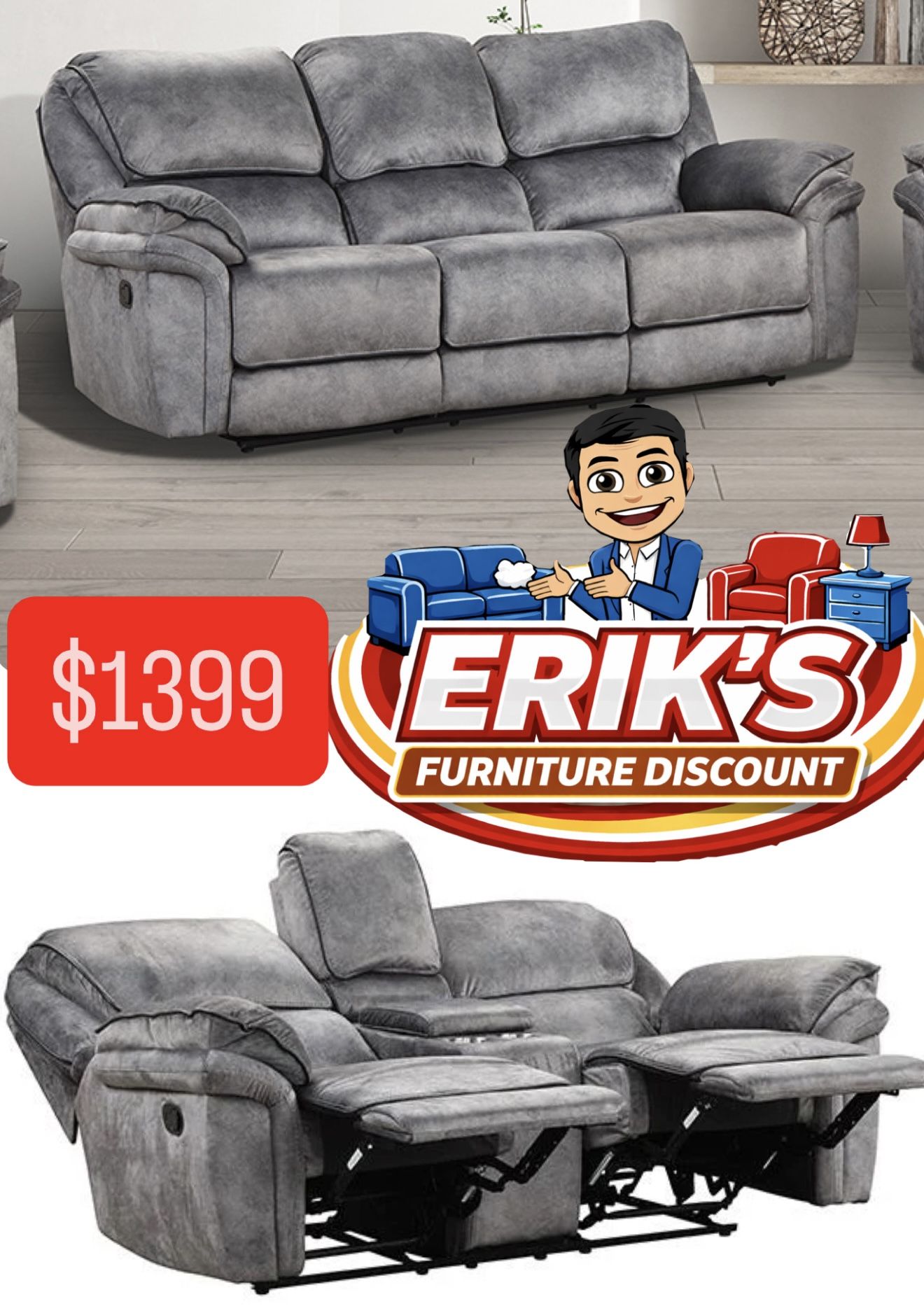 NEW RECLINER SOFA AND LOVESEAT