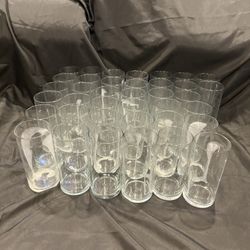 38 Glass Cylinder Vases Clear Flower Vase  Floating Candle Holders Centerpiece Vases for Table